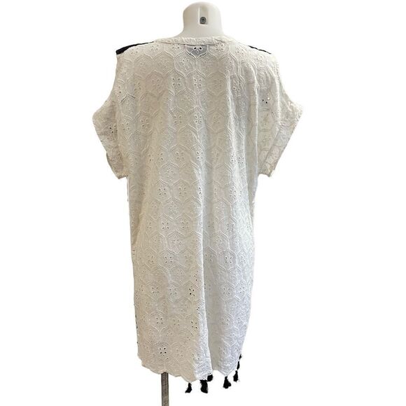 Anthropologie Hemant & Nandita Aditya Eyelet Tunic / Dress Embellished sz M - Picture 5 of 11